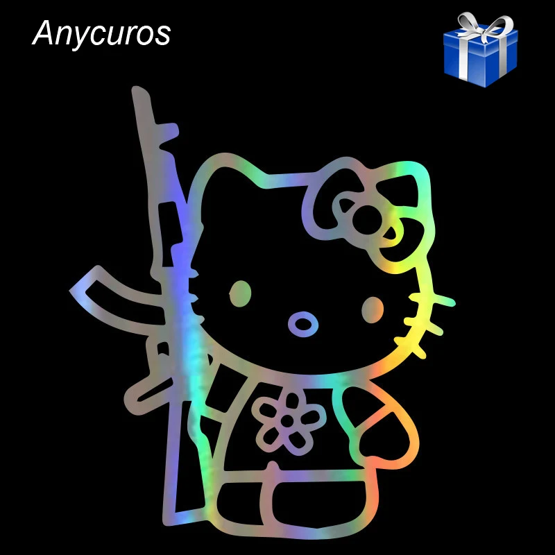 Автомобильная наклейка Hello Kitty винтовка виниловая персональная забавная мода