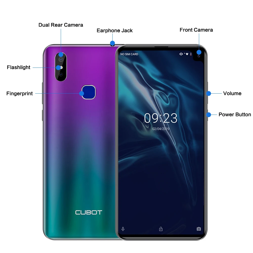 CUBOT MAX 2 4G Phablet 6 8 дюймов Android 9 Pie Восьмиядерный процессор MT6762 0 ГГц 4 Гб ОЗУ 64 ПЗУ МП