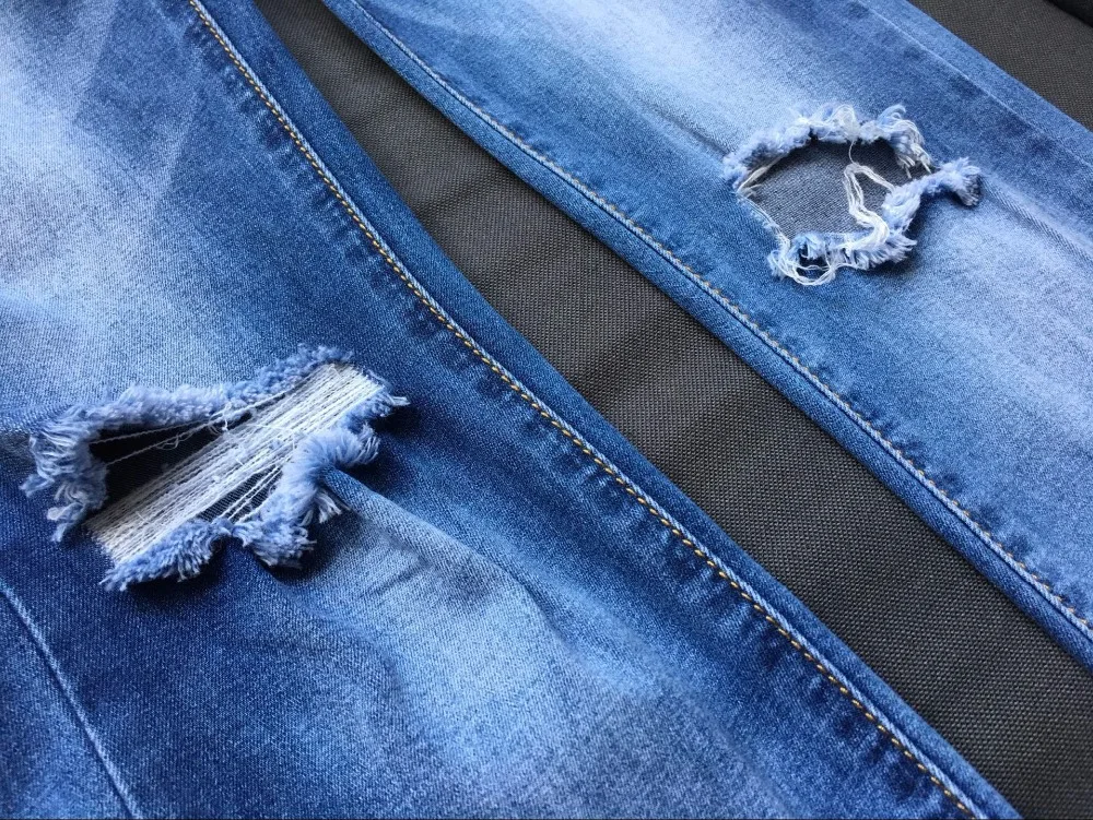 Jeans High Waist Ripped Hole Women Boyfriend Jeans Navy Blue Cotton Skinny Denim Push Up Bleached Fashion Female Jeans Femme (31)