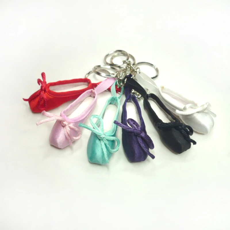 Ballerina Mini Ballet Shoes Ballet Keychain Gift Satin Pointe Key Ring