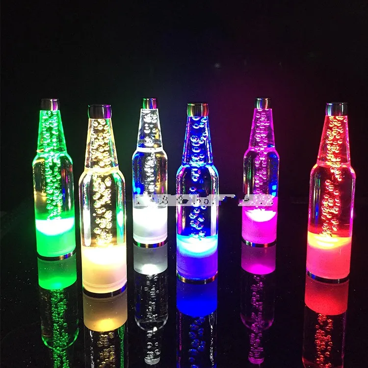 

New fashion rechargeable led beer wine Bottle Lamps glowing led Night lights wedding table centerpieces Bar disco Party supply
