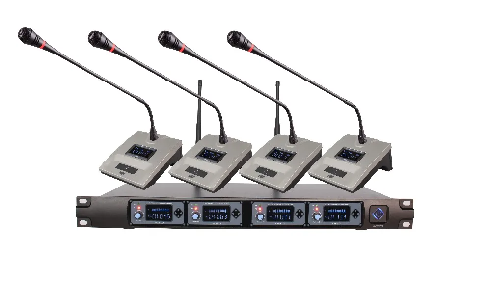 

ERZHEN U4000V UHF 4 Handheld Wireless Microphone Dynamic Capsule Family Party Balanced+Unbalanced Output Wireless Microphone+KTV