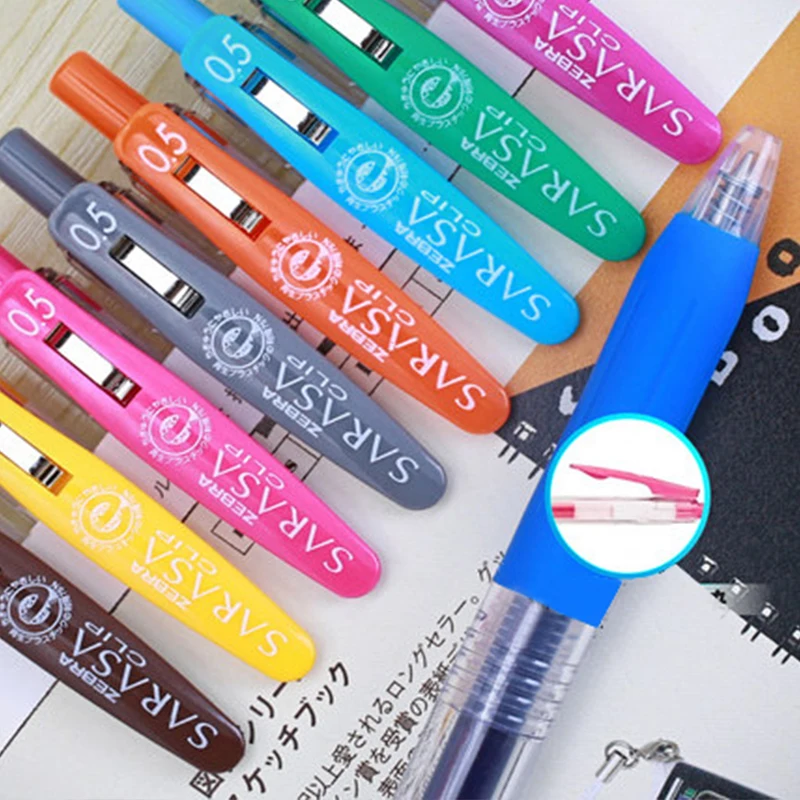 Zebra JJ15 SARASA клип пресс красочная нейтральная ручка гелевая чернильная ручка письменная ручка 0,5 мм Япония 10 цветов Набор