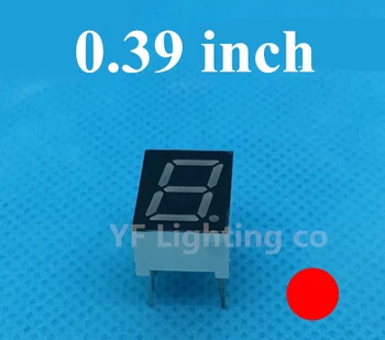 

20PCS/LOT 0.39 inch 1 Bit 7 Segment Red LED Display Digital Tube Plastic Metal Common Cathode(Nixie tube)