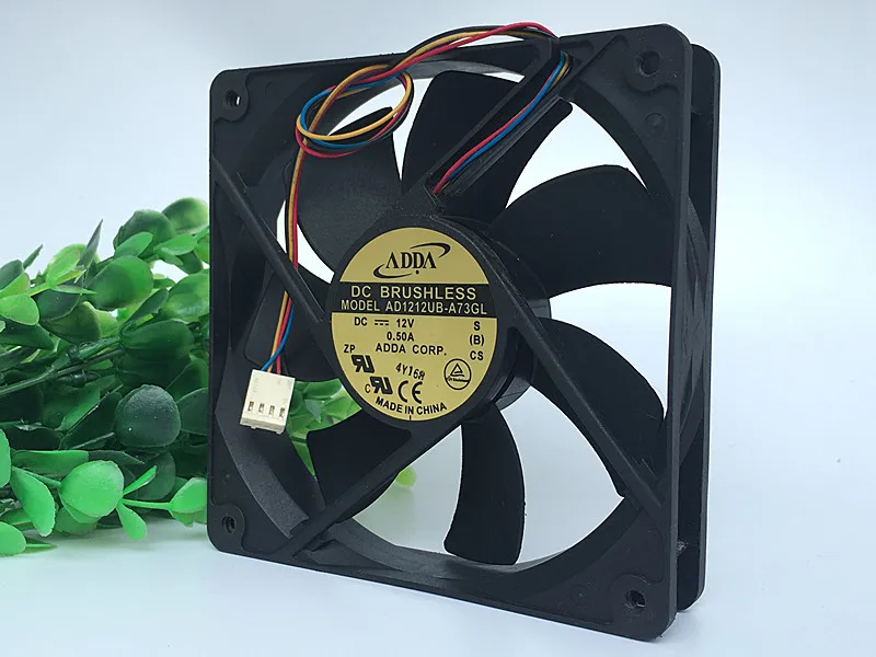 Для ADDA AD1212UB A73GL 12025 12V 0.50A 12 см 4 провода вентилятор для контроля температуры| |