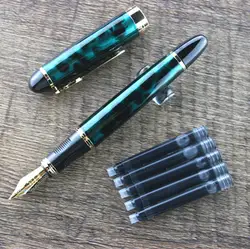 Мраморная голубая золотая металлическая авторучка 0,5 мм чернила высокого качества ручки для студентов Рождественский подарок офисный