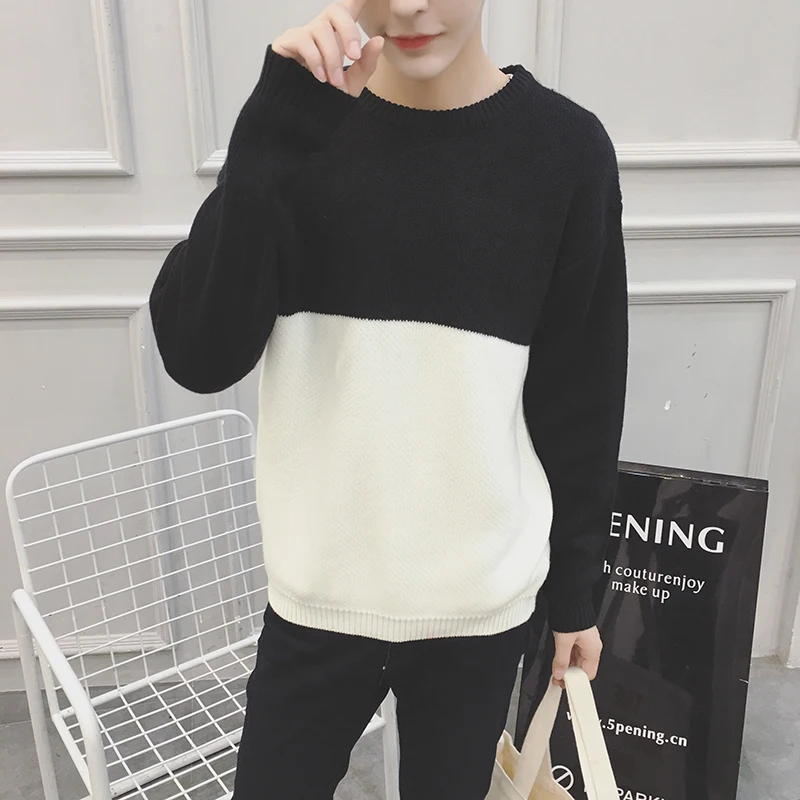 Thintenda 2017 Korean Autumn Mens Pullover Sweaters O neck