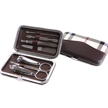 Профессиональный 7 шт./компл. маникюрный набор инструментов для ногтей машинки для стрижки ногтей, набор для ухода за ногтями, Очищающий Инструмент с Чехол