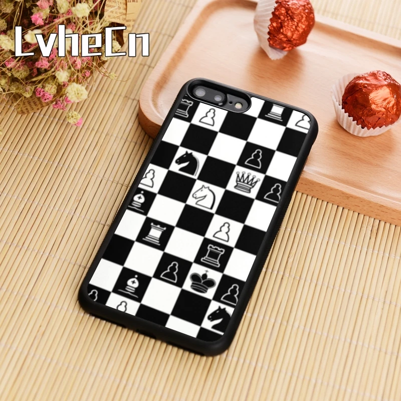 

LvheCn Chess Phone Case Cover For iPhone 4 5s SE 6 6s 7 8 plus 10 X Samsung Galaxy S5 S6 S7 edge S8 S9 plus note 8