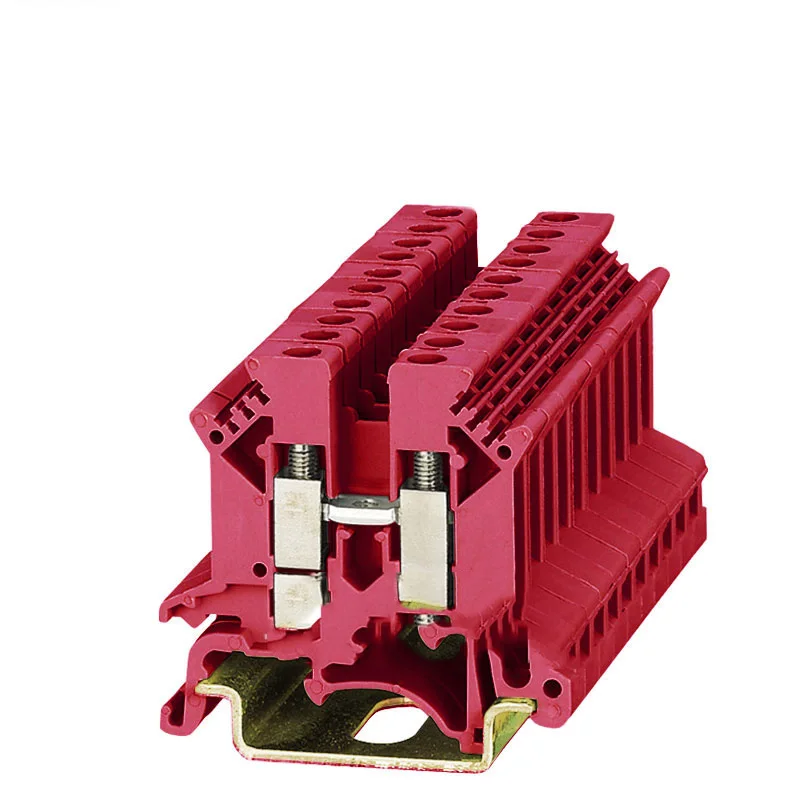 CE 5clors 10pcs Wire Terminal blocks UK 2.5B universal DIN rail plate