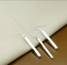 wholesale trendy jewelry, 925 stamped silver plated jewelry,925 silver necklace + earrings jewelry set body chain drop shipping