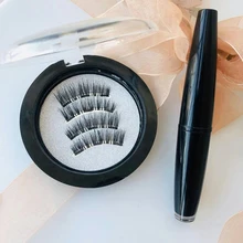 Magnetic Eyelashes Handmade Magnets False Eyelashes 3D Silk lashes Natural Lengthening Makeup Lashes Upper Lashes With Gift Box lengthening false eyelashes with glue
