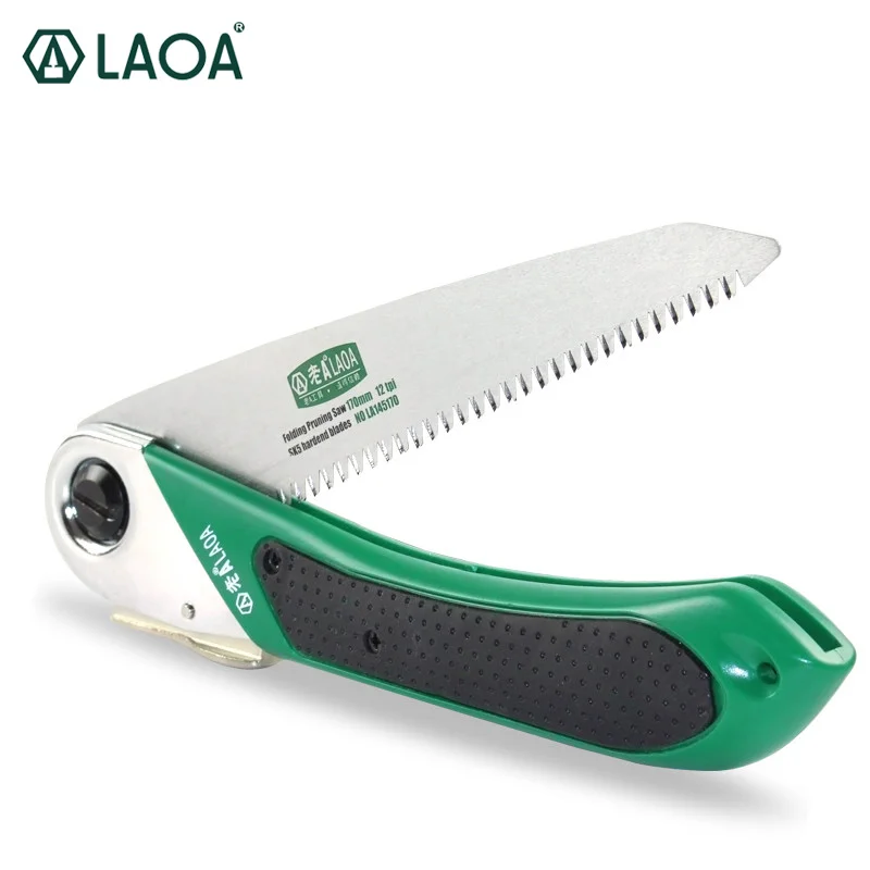 Baratos LAOA envío libre SK5 aleación de acero portátil plegable vio con plástico para poda y jardinería