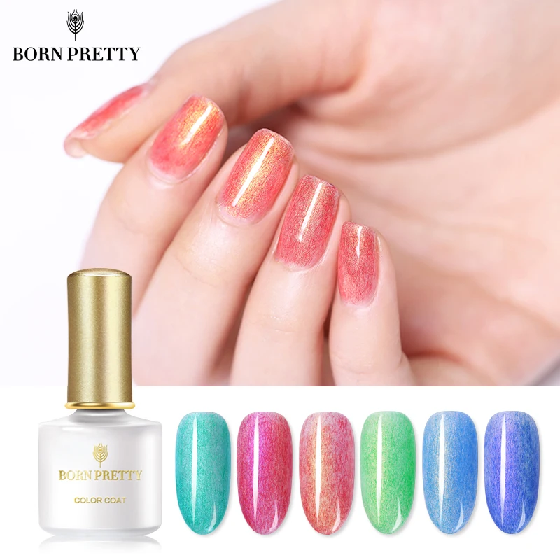 

BORN PRETTY Pearl Fur Gel Polish 6ml Holographic Soak Off UV Gel Colorful Long Lasting Design Nail Art Varnish Manicure