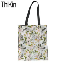 THIKIN Для женщин Сумки веточки и цветет Румяна печати сумки Большой сумка-Органайзер для женщин холст сумки