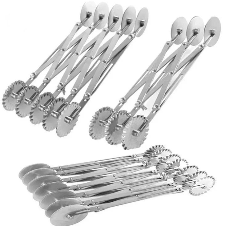 

Fast shipping high quality multi wheels roller pizza cutter,dough divider cutter,pizza cake baking peeler pizza cutter