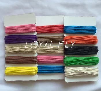 

2packs/lot (80yards) 12 mix color colored waxed hemp cords 1mm hemp rope string for DIY Craft gift , bracelet Packing