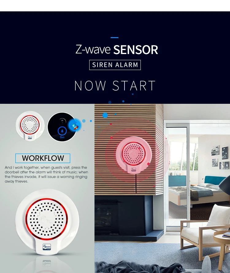 SmartYIBA Z-wave 868MHz Wireless Flash Siren Alarm Sensor Compatible with Z wave Plus Sensor Alarm Home Automation Alarm SmartYIBA Z-wave 868MHz Wireless Flash Siren Alarm Sensor Compatible with Z wave Plus Sensor Alarm Home Automation Alarm