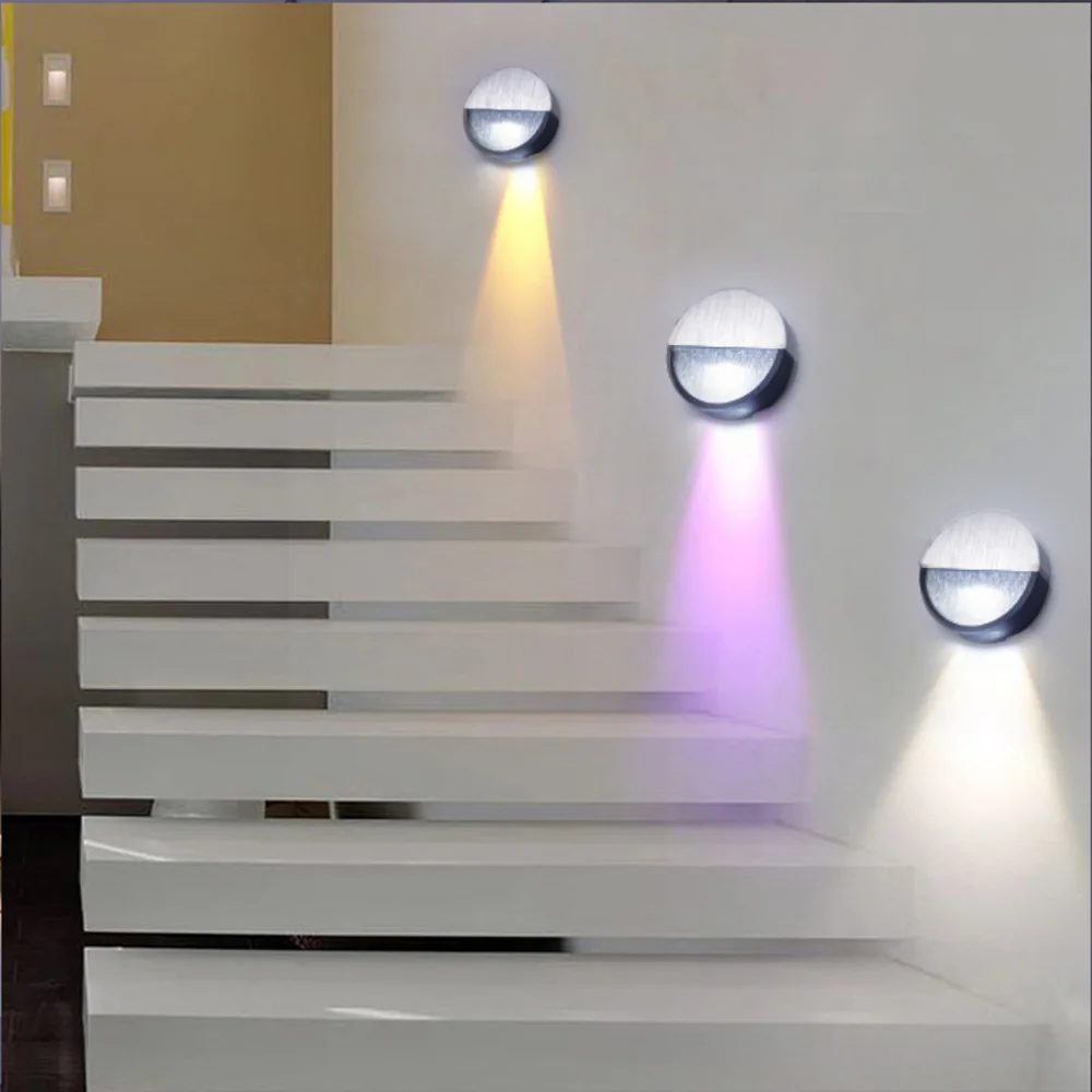 Us 14 32 33 Off Rould Led Wall Lamp Modern 3w 2 Colors Stair Step Light 110v 220v Home Bar Ktv Living Room Corridor Mall Hotel Decor Vr In Led