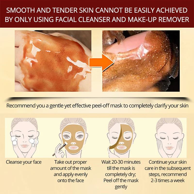 BEACUIR 100% Collage Face Mask Skin Care Whitening Remove Blackhead Acne Treatment Acne Facial Cleaning Moisturizing Masks 120g