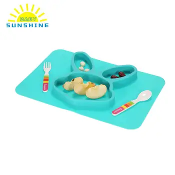 

High Quality 6M+ Infant Baby Kid Children Safe Feeding Tableware Animal Melamine Dishes Enfant Platos Lancheira Escolar Infantil
