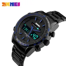 Luxury Men Sports Military Watch Fashion Casual Dress Wristwatches 30m waterproof 2 Time Zone Digital Quartz