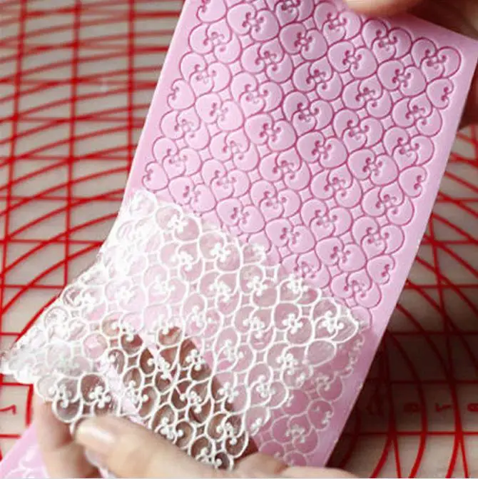 36 Pcs/ lot New Lace Silicone Mold Mould Sugar Craft Fondant Mat Cake Decorating Baking Tool Free Shipping |