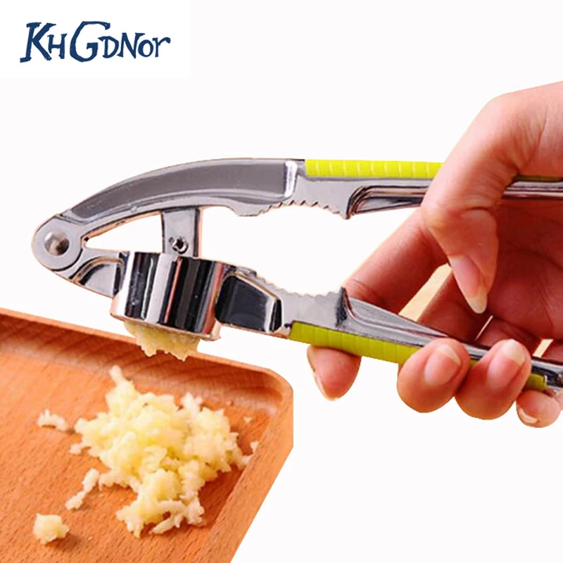 KHGDNOR Multifunctional Garlic Presser Alloy Manual Garlic Grater Nut Crusher 2 in 1 Garlic