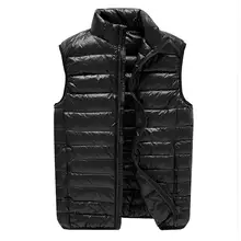 8XL мужской жилет на утином пуху, ультра-светильник, двусторонний жилет на молнии, повседневный двусторонний жилет, жилеты, куртки без рукавов