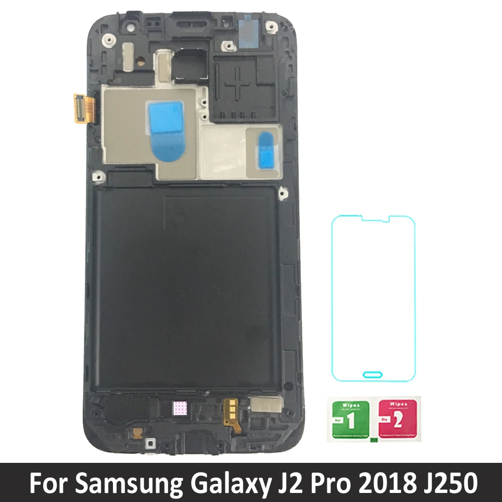 

For Samsung Galaxy J2 Pro 2018 J250 J250F SM-J250F/DS LCD Display Touch Screen Digitizer Assembly Replacement with Frame