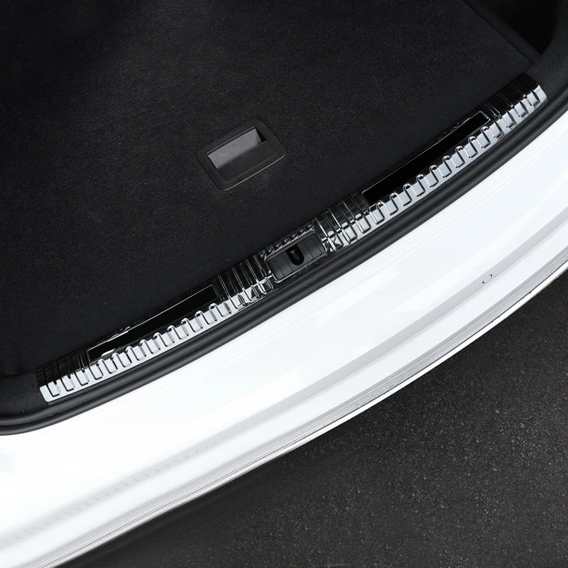 Для Audi Q3 чёрный для автомобильного стайлинга из нержавеющей стали задний бампер пластина протектор крышка комплект авто аксессуары