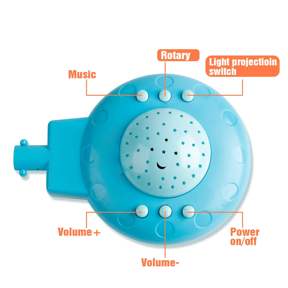 Детские погремушка Детская игрушки для 0-12 месяцев кроватки крутящиеся колокольчики на кровать с музыкой и небом проекция звезд Раннее