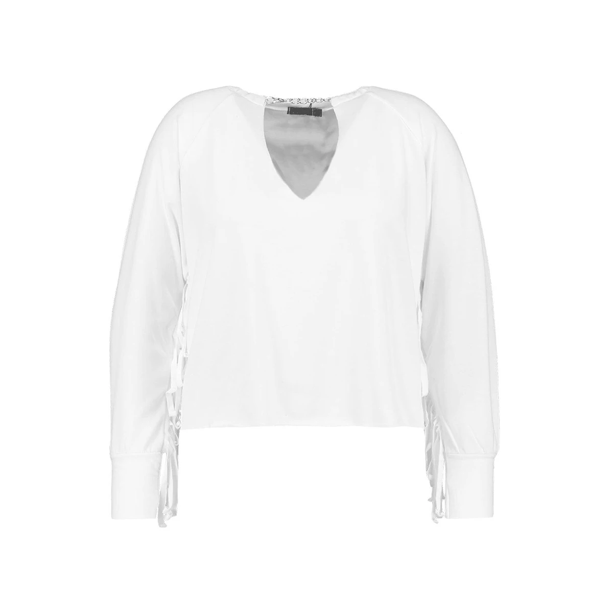 Kissmilk Women Plus Size V Neck Tassel Hollow Out Hoodies Long Sleeve Solid Loose Basic Autumn Tops Big Size Streetwear Hoodies