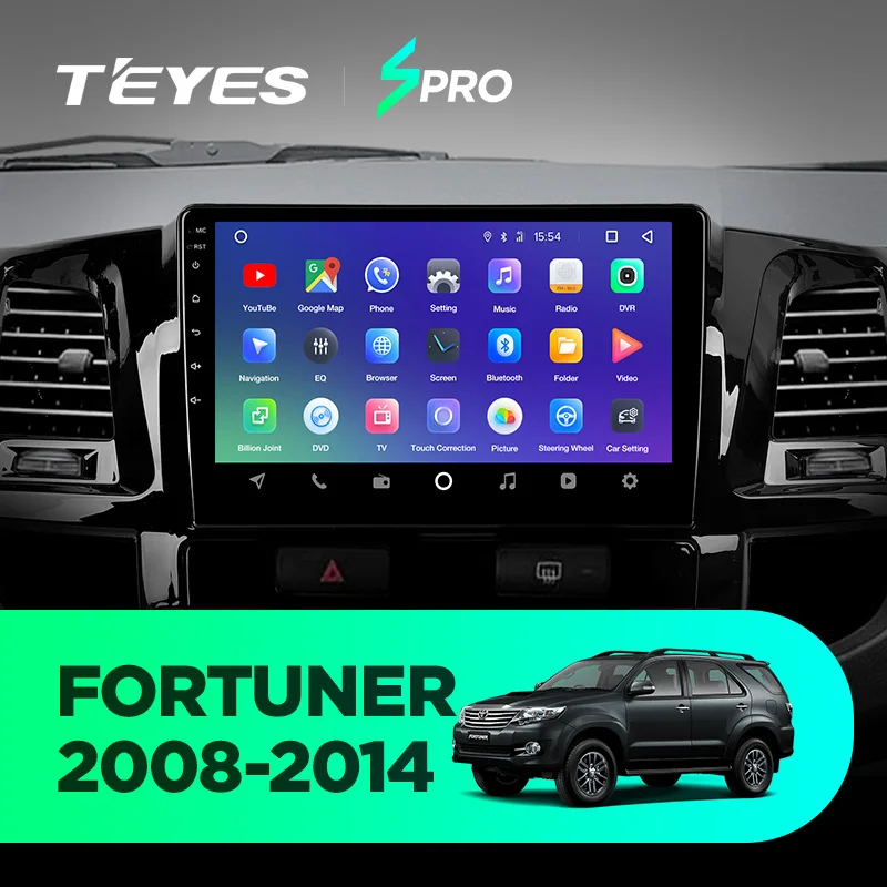 TEYES SPRO для Toyota Fortuner 2008- Автомобильный Радио Мультимедиа Видео плеер навигация gps Android 8,1 аксессуары седан без dvd 2