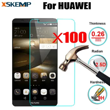 

100Pcs/Lot Glossy Tempered Glass Film For Huawei Nova Lite P8 Lite (2017) P10 5.1" Lite 5.2" Plus 5.5" V9 Clear Screen Protector