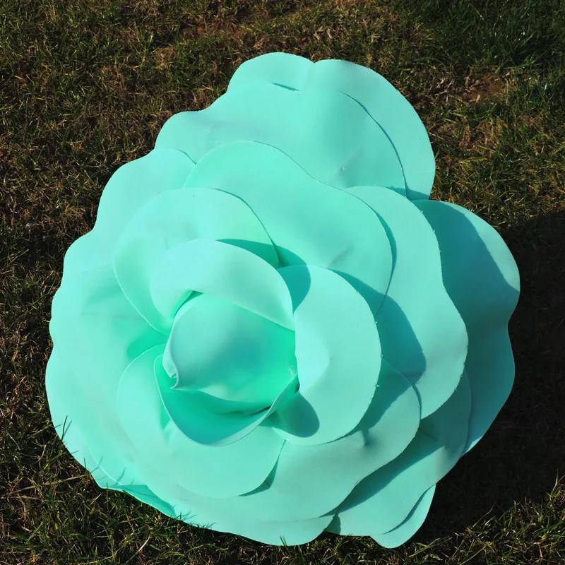 

40cm Faux Flowers Hang Artificial Rose Flower Wedding Home Church Decoration Blue