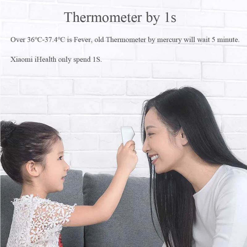 Xiaomi Original Mijia iHealth Thermometer LED Digital Fever Infrared Clinical Non Nontact Measurement LED Screen Drop shipping