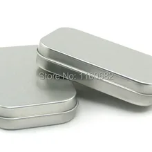 Жестяная коробка на петлях квадратная, жестяная серебро олово подарок запечатывание коробки круглая жестяная коробка 80x50x15 мм