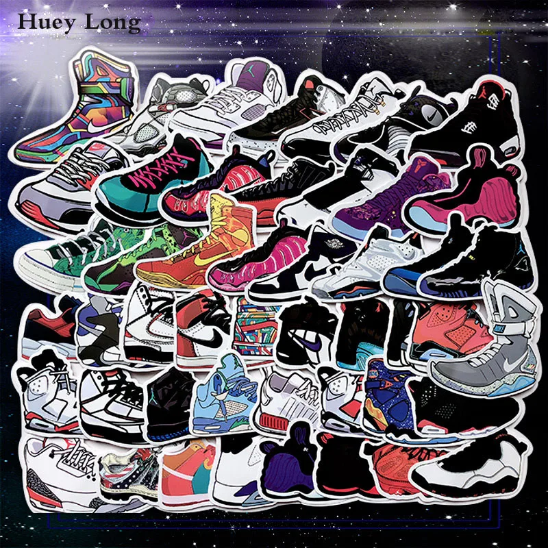 

100 non-repetitive sheets NBA star basketball shoes graffiti stickers Sports wind PVC stickers DIY Refrigerator Guitar Suitcase
