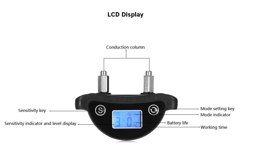 5 уровень чувствительности электрический ошейник для дрессировки собак USB Перезаряжаемый анти-кора Регулируемый ошейник для дрессировки домашних животных ЖК-дисплей тестовая лампа