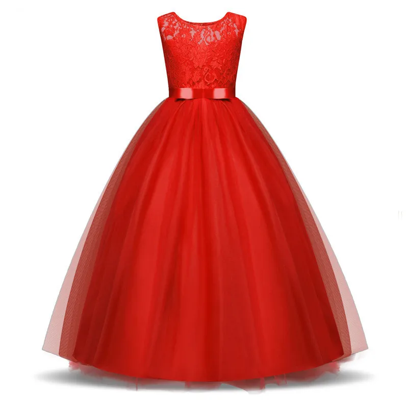 2019 Popular A-Line Scoop Lace Flower Girl Dresses vestido daminha Floor Length Girls Pageant Dresses In Stock (3)
