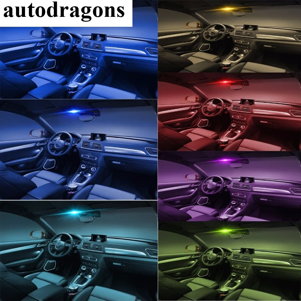Автомобильная лампа для чтения autodragons C5W Двойные наконечники RGB Купольные лампы 31