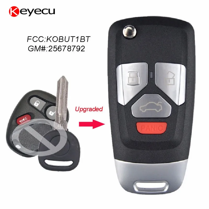Keyecu Replacement Car Key Upgraded Flip Remote Key Fob 315MHz ID46 for