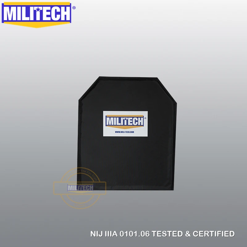 

MILITECH 10'' x 12'' Shooters Cut Aramid NIJ Level IIIA 3A Ballistic Panel+E2 Level 2 Stab Resistant Body Armor NIJ 0115.00