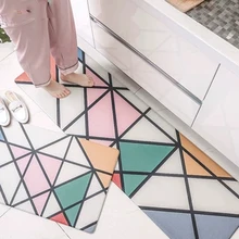 Простые и свежие домашние маслостойкие Коврики для кухни толстые кожаные двери спальни водонепроницаемые коврики прикроватное одеяло