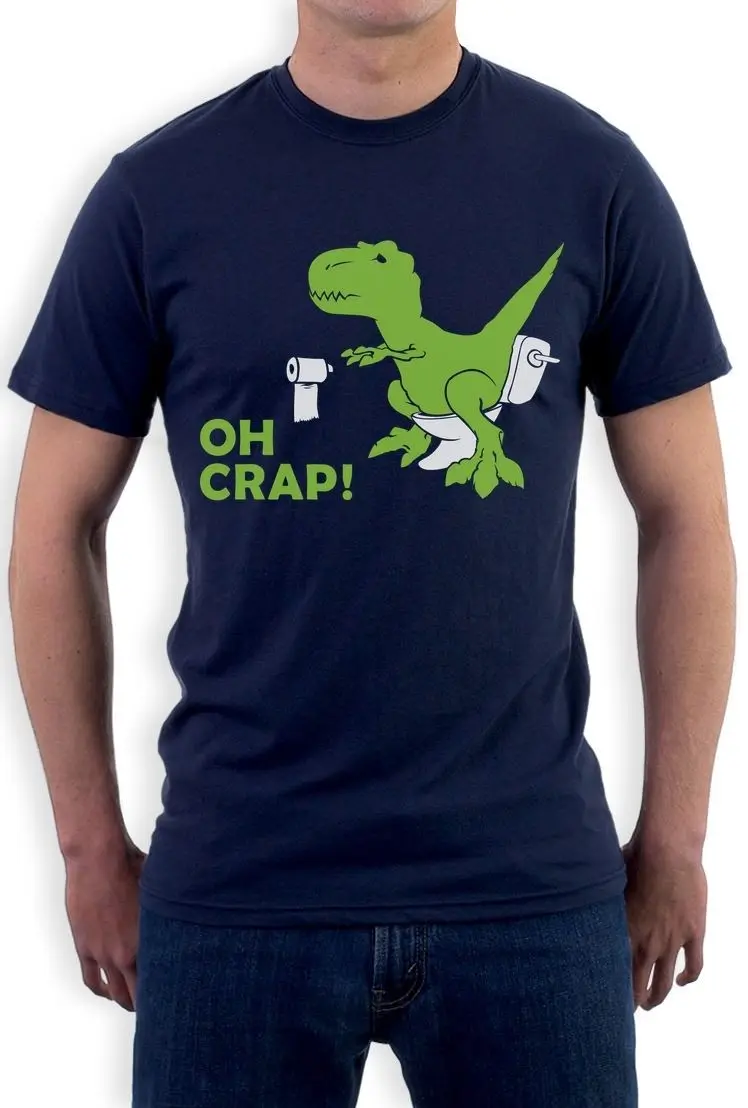 T Rex OH CRAP! Funny Dinosaur Apparel Adult Raptor Joke T Shirt Dino