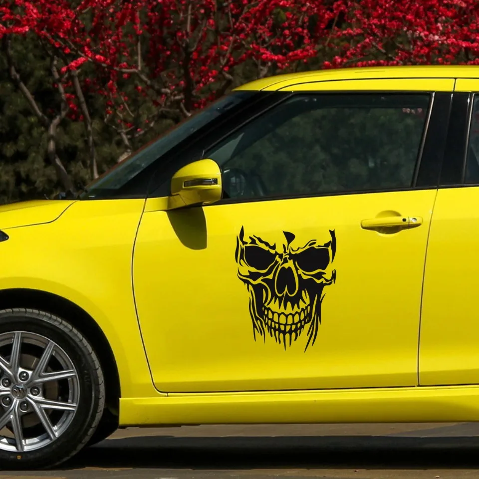 Anycuros Funny Personality Skull Car Sticker Fashion Classic Decorative Motorcycle Car Accessories 2228CM (8)