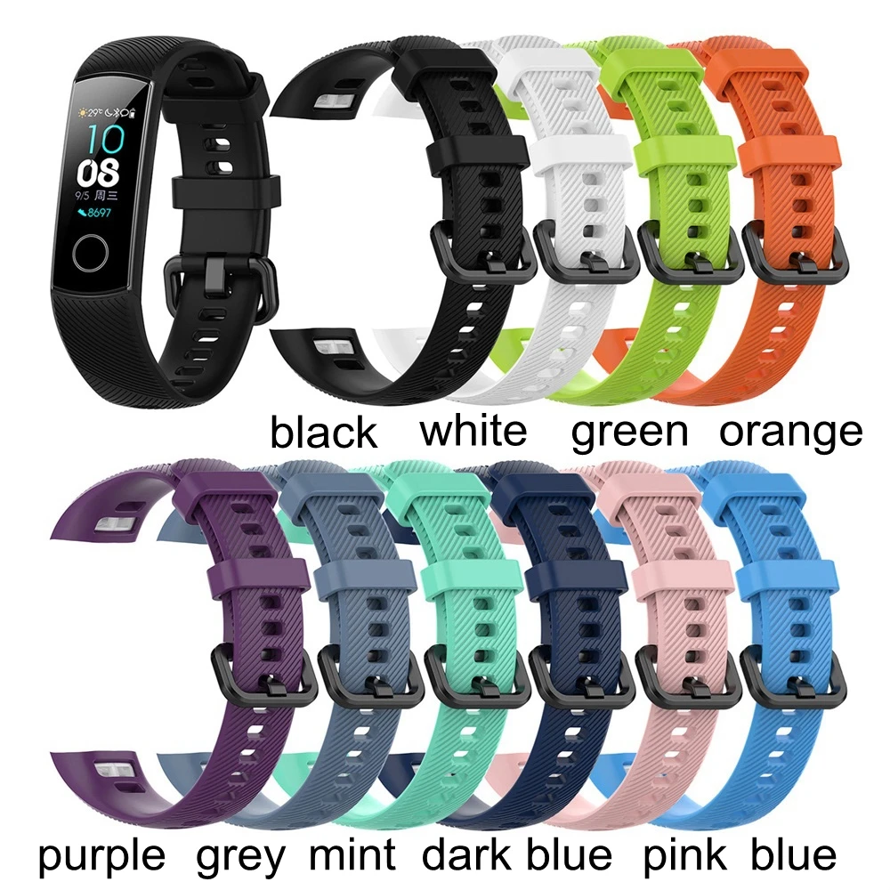 New Soft Sport Rubber Replacement Wristbands High Quality Quick Release Silicone Bracelet Strap For Huawei Honor Band 4