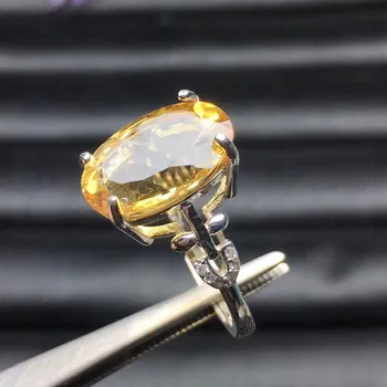 

Per jewelry Natural real citrine ring Free shipping 925 sterling silver 10*14mm 6.5ct gemstone Fine jewelry X8072904