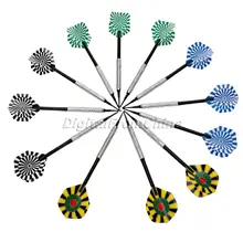 Профессиональный 12 шт 14g Пластик мягкой точке Дартс комплект с латунный бочонок и вал и с красивым полетом и 50 мягкая иголка советы замена